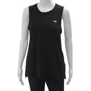 Running Bare Women Basic Black Tank Sleeveless Crew Neck Size 2